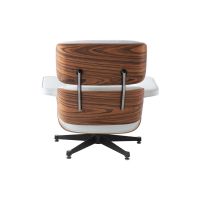 Eames Lounge Chair + Ottoman wit leder