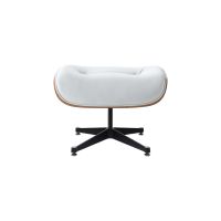 Eames Lounge Chair + Ottoman wit leder