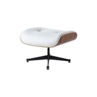 Eames Lounge Chair + Ottoman wit leder