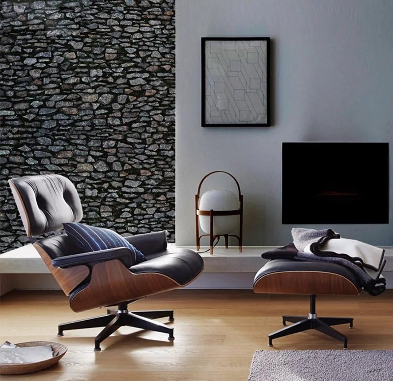 Meer informatie Koe Eames Lounge Zetel + Ottoman Zwart | Retro Living Furniture
