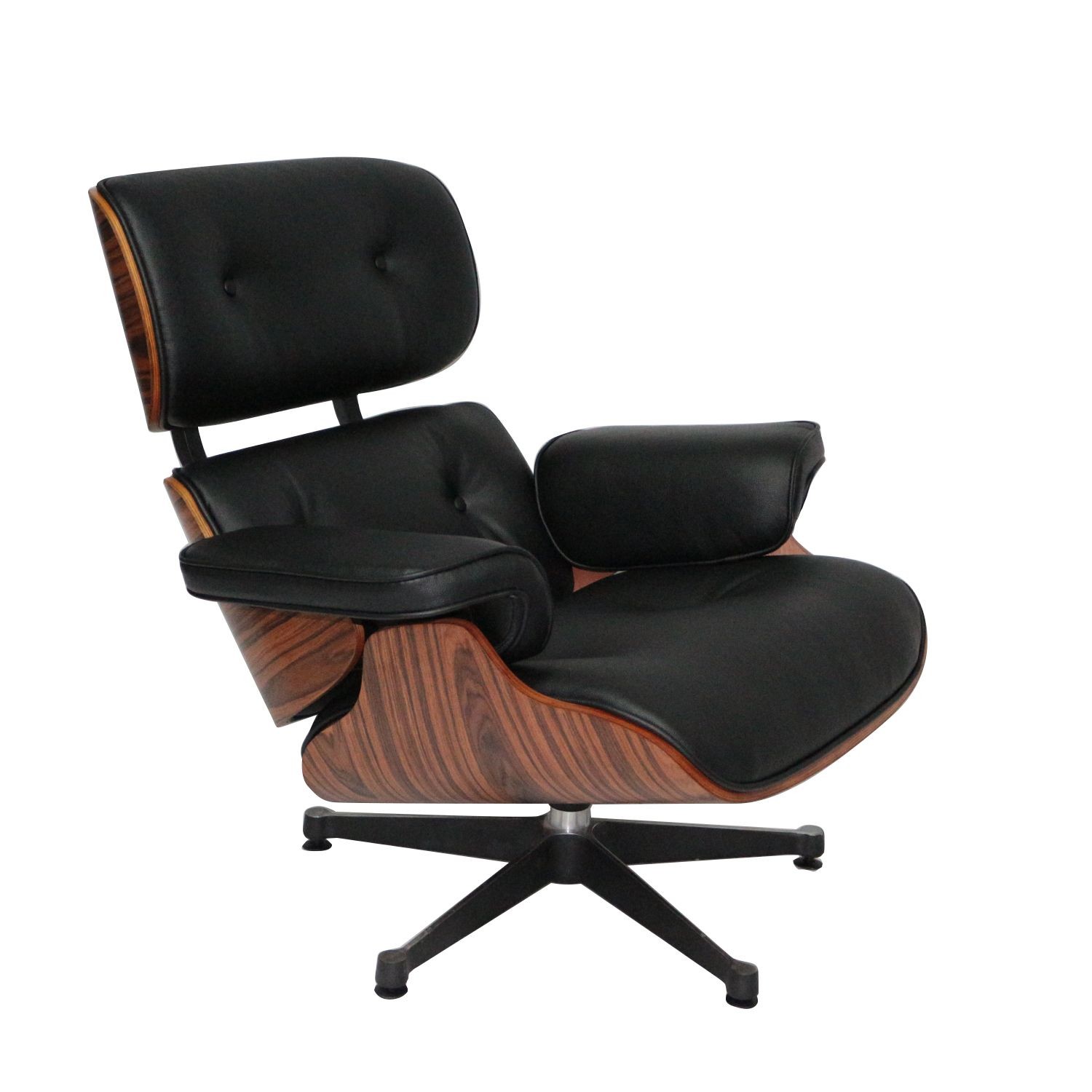 Meer informatie Koe Eames Lounge Zetel + Ottoman Zwart | Retro Living Furniture