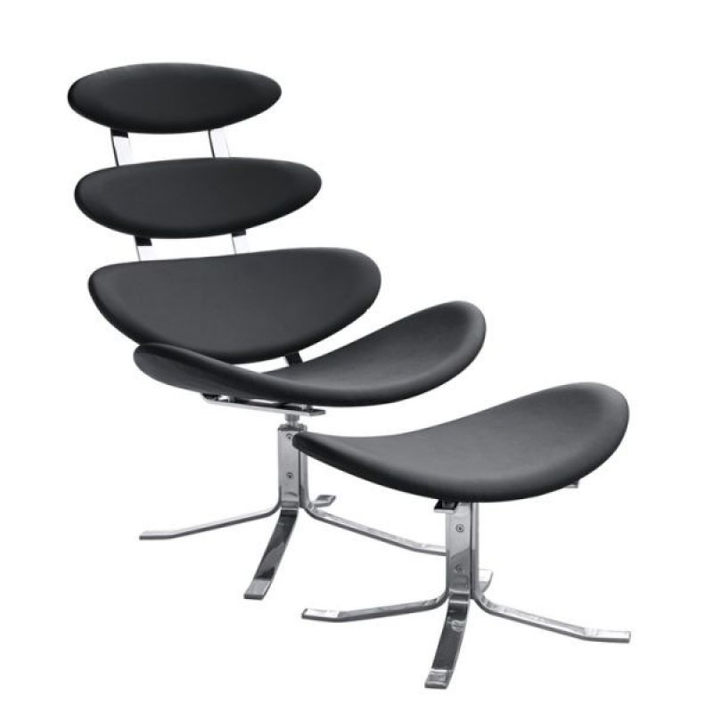 Diagnostiseren Overleg Ontdekking Replica Corona Chair Black Poul Volther | Retro Living furniture
